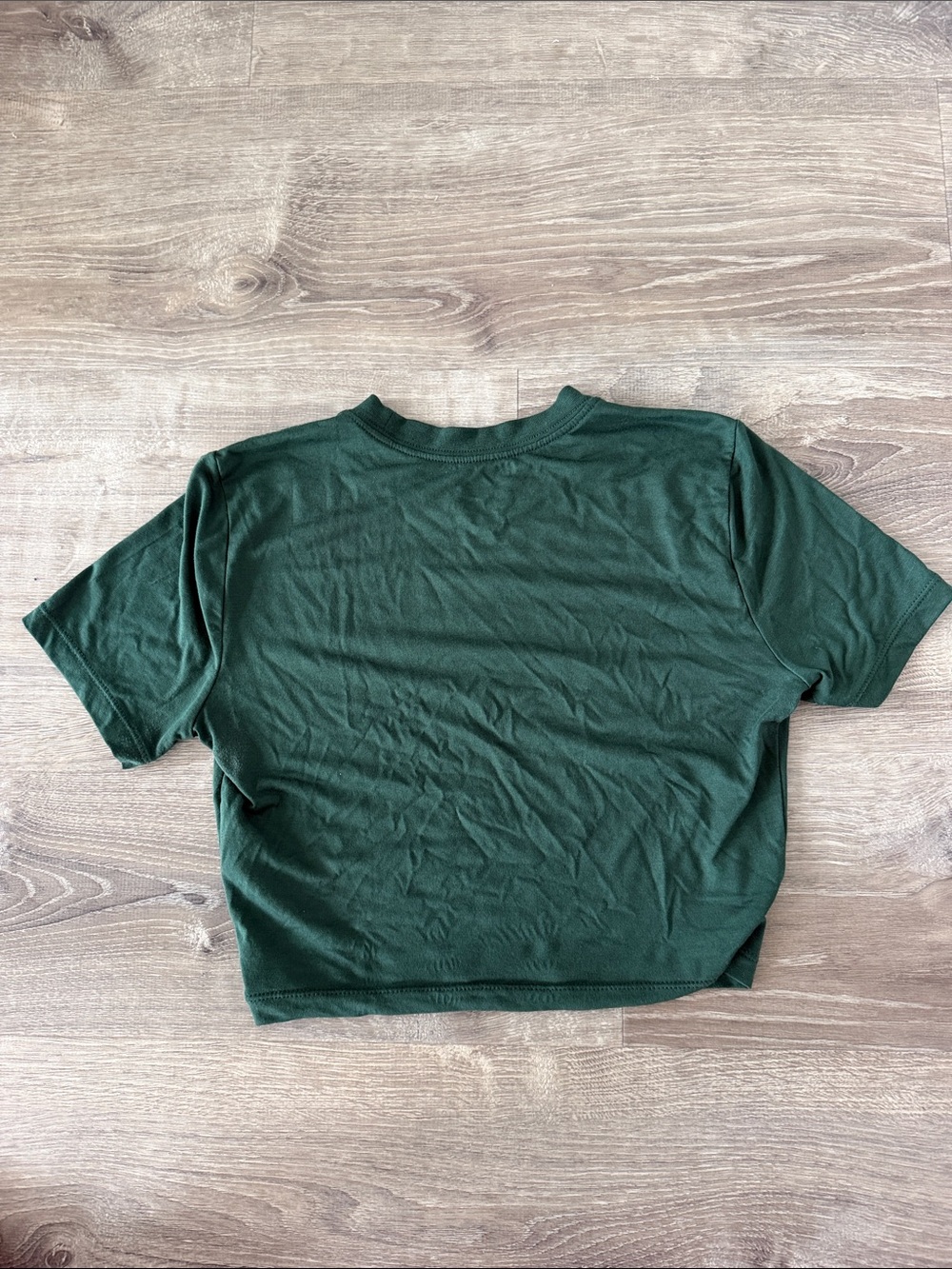 Nike Dark Green Cropped Swoosh Tee - Picture 2 of 3